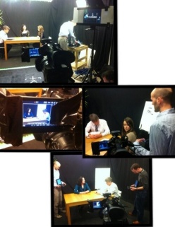 filming a business promotional